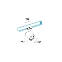 Wever & Ducré LED 3-phase Spot SQUBE ON TRACK 2.0, 12W 3000K, incl. adapter, black