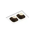 LED Recessed spot PIRRO 2.0, 2 spots, 2x 4.5W 2700K, CRi >90, dimmable, white black