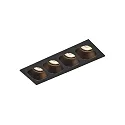 LED Recessed spot PIRRO 4.0, 4 spots, 4x 4.5W 2700K, CRi >90, dimmable, black