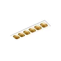 LED Recessed spot PIRRO 6.0, 6 spots, 6x 4.5W 3000K, CRi >90, dimmable, white gold