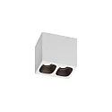 LED Ceiling luminaire PIRRO 2.0, 2 spots, 2x 4.5W 2700K, CRi >90, dimmable, white black