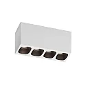 LED Ceiling luminaire PIRRO 4.0, 4 spots, 4x 4.5W 3000K, CRi >90, dimmable, white black