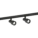 LED 1-phase track spot SARA 1.0, 8W 3000K, dimmable, black
