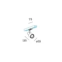 Wever & Ducré LED 1-phase track spot SARA 1.0, 8W 3000K, dimmable, gold