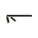 LED Ceiling luminaire MICK 2.0, 2 flames, 45cm, 2x7W 3000K, CRi >90, dimmable, black gold