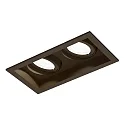 LED Recessed spot PLANO PETIT ADJUSTABLE 2.0, 350mA, 2x 6W 1800-2700K, CRi >95, bronze