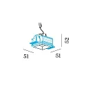 recessed luminaire STRANGE PETIT TRIMLESS 1.0 1 flame IP20, champagner 8,5W 540lm 2700K 31° CRI 90