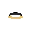 LED Wall /Ceiling luminaire TOWNA 1.0, IP44, Ø 25.4cm, 3000K, dimmable, black gold