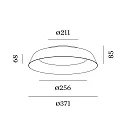 Wever & Ducré LED Wall /Ceiling luminaire TOWNA 2.0, IP44, Ø 37.1cm, 3000K, dimmable, white gold