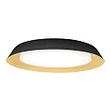 LED Wall /Ceiling luminaire TOWNA 2.0, IP44, Ø 46.1cm, 3000K, dimmable, black gold