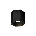 ceiling luminaire HEXO CEILING SURF 1.0 DALI controllable IP20, black matt dimmable
