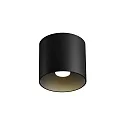 ceiling luminaire RAY CEILING SURF 1.0 1 flame IP20, black matt dimmable