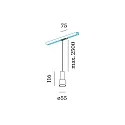 Wever & Ducré 1-phase pendant luminaire ODREY ON TRACK 1.1 incl. 1-phase adapter GU10 IP20, white matt