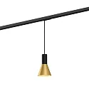 1-phase pendant luminaire ODREY ON TRACK 1.3 incl. 1-phase adapter GU10 IP20, gold, black matt