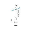 Wever & Ducré 1-phase pendant luminaire ODREY ON TRACK 1.3 incl. 1-phase adapter GU10 IP20, gold