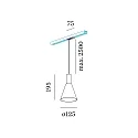 Wever & Ducré 1-phase pendant luminaire ODREY ON TRACK 1.4 incl. 1-phase adapter GU10 IP20, gold, black matt