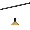 1-phase pendant luminaire ODREY ON TRACK 1.6 incl. 1-phase adapter GU10 IP20, gold, black matt
