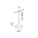 Wever & Ducré 1-phase pendant luminaire ODREY ON TRACK 1.6 incl. 1-phase adapter GU10 IP20, white matt