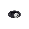 recessed spotlight QITO 1.0 round, cardanic IP20, gunmetal, brushed dimmable