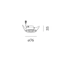 Wever & Ducré recessed spotlight current constant, adjustable