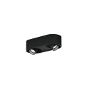 surface spotlight QITO 2.0 2 flames, cardanic IP20, black matt dimmable