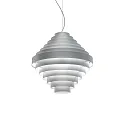 Pendant luminaire J.J.W. 05, shade Ø 44.5cm / height 44.5cm, 3x E27, aluminum, silver