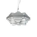 Pendant luminaire J.J.W. 042, shade Ø 56cm / height 33cm, 6x E27, aluminum, silver