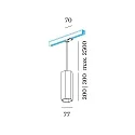 Wever & Ducré Pendant luminaire HEXO 3.0 PAR16 for 3-phase tracks, GU10 max. 12W, black