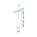 Wever & Ducré Pendant luminaire RAY 3.0 PAR 16 for 3-phase tracks, GU10 max. 12W, incl. adapter, black