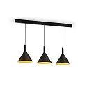 Wever & Ducré Design Pendant luminaire SHIEK 3.0, Ø 25.2cm, E27 max. 20W, dimmable, black gold