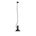 Pendant luminaire ROOMOR 1.0, E27, 250cm, deep black, with shade 1.0