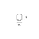 downlight HEXO MINI 1.0 without reflector GU10 IP20, black matt