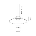 Wever & Ducré pendant luminaire CLEA 2.0 - Ø 50CM round, direct / indirect IP20, white matt dimmable