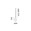 Wever & Ducré pendant luminaire ODREY CEILING SUSP 1.3 PAR16 GU10 IP20, black matt 