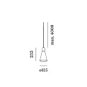 Wever & Ducré pendant luminaire ODREY CEILING SUSP 1.5 PAR16 GU10 IP20, gold 