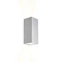 Wever & Ducré LED Wall luminaire TRAIN 2.0, 2-sided, 8W 3000K 510lm 36°, CRi >90, dimmable, aluminum brushed