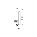 Wever & Ducré floor lamp MATCH 1.0 adjustable, UGR < 19, with cord dimmer IP20, mat, deep black dimmable