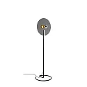 Floor lamp MIRRO FLOOR 2.0, mirror Ø 45cm, E27 (excl.), with cord dimmer, black chrome