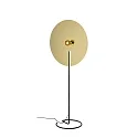 Floor lamp MIRRO FLOOR 3.0, mirror Ø 75cm, E27 (excl.), with cord dimmer, black gold