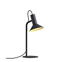 Table lamp ROOMOR 1.0 PAR16, GU10, deep black, with cord switch, with shade 1.0, deep black gold