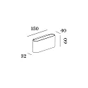 Wever & Ducré outdoor wall luminaire KIOSK 1.0 up / down, with lens optics IP65, bronze dimmable
