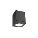 outdoor ceiling luminaire TUBE CARRÉ 1.0 LED PHASE down, square, rigid IP65, anthracite dimmable