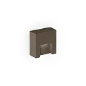 outdoor wall luminaire RETO WALL SURFACE OUTDOOR 0.8 square IP65, bronze dimmable