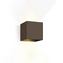 LED Outdoor Wall luminaire BOX 2.0, IP65, Up&Down, 6W 3000K 2x200lm, dimmable, bronze