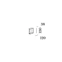 Accessory for Stair case luminaire LITO 1.0 / 2.0 - flush mounted housing for flush mounted frame