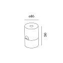 cable holder CEILING / WALL BRACKET short, mechanical, closed, deep black