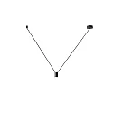Accessory for WIRO - suspension set DECENTER 1.0 for 1 shade, E27, with canopy, 260cm