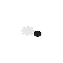 Accessory for SHIEK 4.0 / 5.0 - ceiling canopy round for 3 Pendant luminaires, black