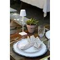 Zafferano battery table lamp POLDINA MICRO IP65, white dimmable