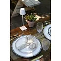 Zafferano battery table lamp POLDINA MICRO IP65, white dimmable